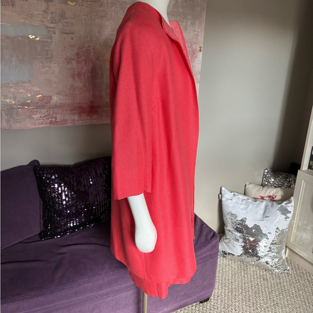 Handmade Coral Vintage Midi Dress and Jacket Set Size Medium (see measurements) - Picture 5 of 13